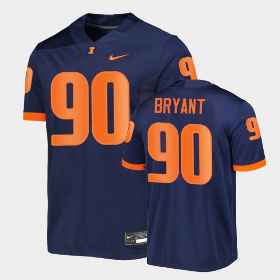 #90 Alec Bryant Untouchable Illinois Fighting Illini Men\'s Navy Jersey 450995-975