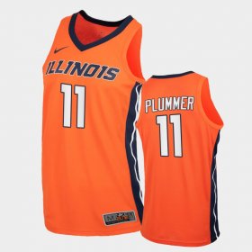 #11 Alfonso Plummer College Basketball University of Illinois 2021-22 Replica Men's Orange Jersey 994857-739