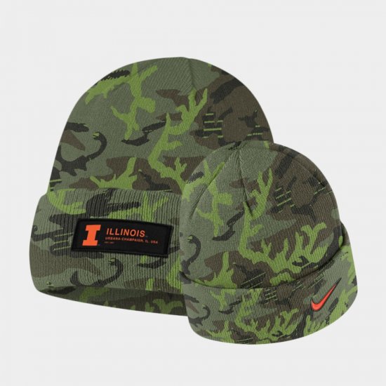 Veterans Day University of Illinois Cuffed Knit Hat Unisex Camo Hat 283325-611