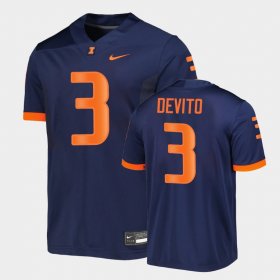 #3 Tommy DeVito Untouchable University of Illinois Men Navy Jersey 782470-743 #3 Tommy DeVito Untouchable University of Illinois Men Navy Jersey 782470-743