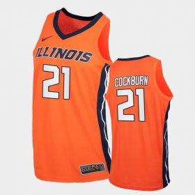 #21 Kofi Cockburn Replica University of Illinois College Basketball Men's Orange Jersey 357015-703