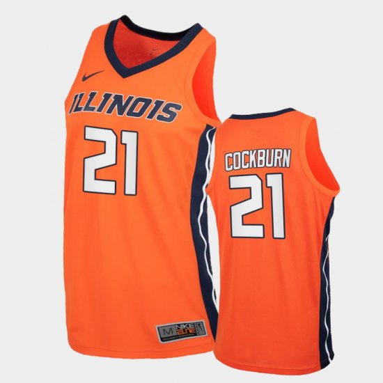 #21 Kofi Cockburn Replica University of Illinois College Basketball Men\'s Orange Jersey 357015-703