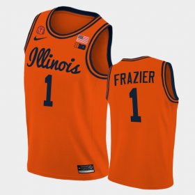 #1 Trent Frazier 2021 Big Ten Tournament Champions Illinois Fighting Illini Coach Lou Patch Mens Orange Jersey 697535-647