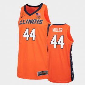 #44 Adam Miller College Basketball Illinois Basketball 2021 Replica Men Orange Jersey 904202-866