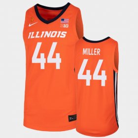 #44 Adam Miller College Basketball Illinois Men Orange Jersey 187674-636