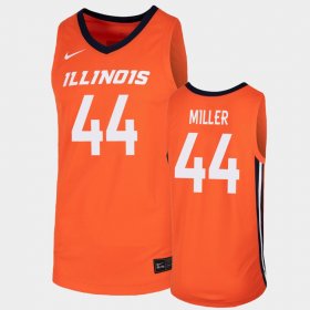 #44 Adam Miller Replica University of Illinois College Basketball Men's Orange Jersey 878315-537