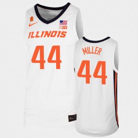 #44 Adam Miller Replica Illinois Fighting Illini College Basketball Men's White Jersey 723266-202