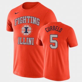 #5 Andre Curbelo Legend University of Illinois Performance Men Orange T-Shirt 237929-446 #5 Andre Curbelo Legend University of Illinois Performance Men Orange T-Shirt 237929-446