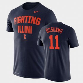 #11 Ayo Dosunmu Performance Fighting Illini Basketball Men Navy T-Shirt 654117-404