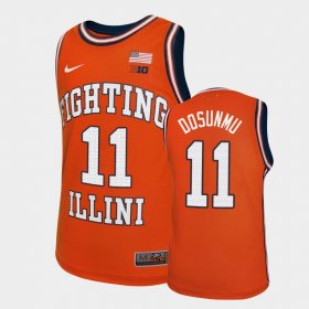 #11 Ayo Dosunmu Throwback Illinois Basketball Men Orange Jersey 958999-975