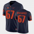 #67 Brody Wisecarver College Football Illinois Fighting Illini Mens Navy Jersey 511079-338