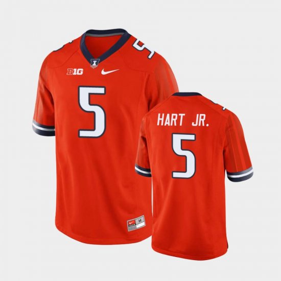 #5 Calvin Hart Jr. College Football Illinois Men\'s Orange Jersey 660285-650