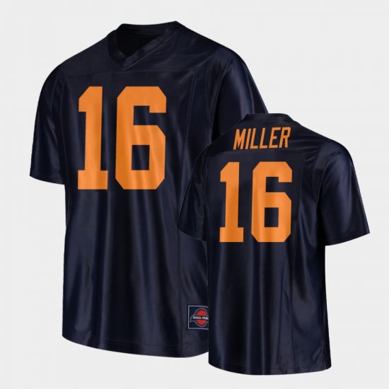 #16 Cam Miller Replica University of Illinois Original Retro Football Men\'s Black Jersey 778196-346