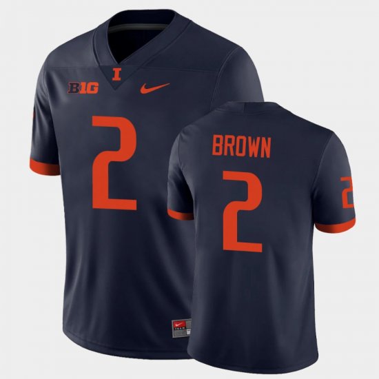 #2 Chase Brown College Football Fighting Illini Men Navy Jersey 340819-457