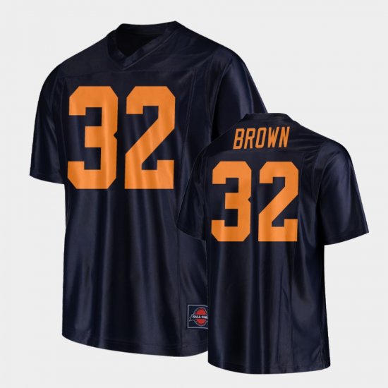 #32 Chase Brown Replica Illinois Original Retro Football Men\'s Black Jersey 392877-899