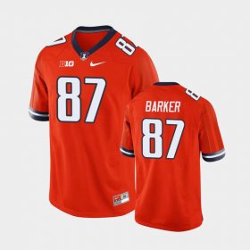 #87 Daniel Barker College Football Illinois Fighting Illini Men's Orange Jersey 343762-329