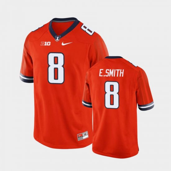 #8 Eddie Smith College Football Illinois Men\'s Orange Jersey 178940-625