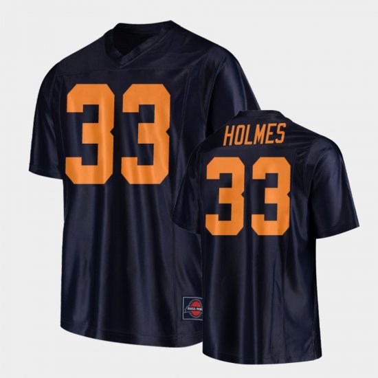 #33 Ezekiel Holmes Replica University of Illinois Original Retro Football Men Black Jersey 569634-447