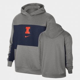 Basketball Spotlight Illinois Pullover Mens Gray Hoodie 780438-974