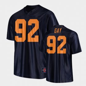 #92 Isaiah Gay Replica Fighting Illini Original Retro Football Mens Black Jersey 267236-243