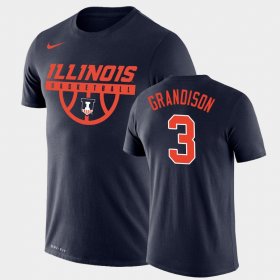 #3 Jacob Grandison Drop Legend Illinois Basketball Men Navy T-Shirt 847820-327 #3 Jacob Grandison Drop Legend Illinois Basketball Men Navy T-Shirt 847820-327