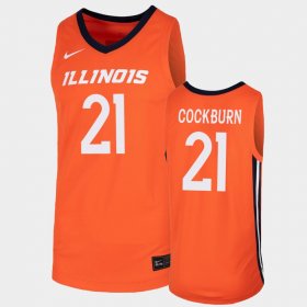 #21 Kofi Cockburn Replica Illinois Fighting Illini College Basketball Men's Orange Jersey 653865-507