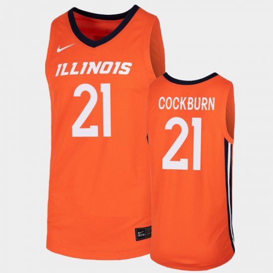 #21 Kofi Cockburn Replica Illinois Fighting Illini College Basketball Men\'s Orange Jersey 653865-507