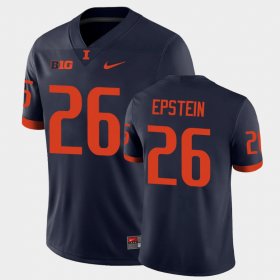 #26 Mike Epstein College Football Illinois Men Navy Jersey 683833-364