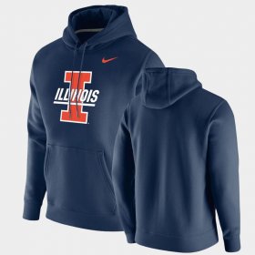 Vintage School Logo University of Illinois Pullover Men's Navy Hoodie 236302-158