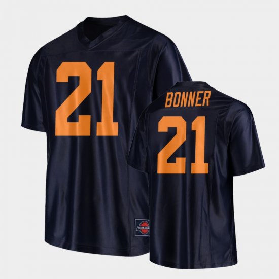 #21 Ra\'Von Bonner Replica Fighting Illini Original Retro Football Mens Black Jersey 282125-248