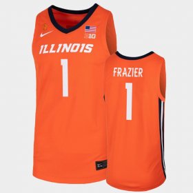 #1 Trent Frazier College Basketball Illinois Fighting Illini Men's Orange Jersey 170597-792