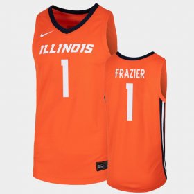 #1 Trent Frazier Replica Illinois College Basketball Men's Orange Jersey 831356-234