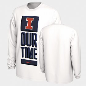 March Madness Illinois Fighting Illini 2020 Our Time Bench Legend Men's White T-Shirt 889284-917 March Madness Illinois Fighting Illini 2020 Our Time Bench Legend Men's White T-Shirt 889284-917
