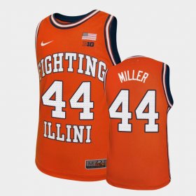 #44 Adam Miller College Basketball University of Illinois Replica Youth Orange Jersey 603350-453