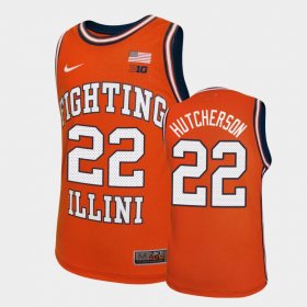 #22 Austin Hutcherson College Basketball Fighting Illini Replica Youth Orange Jersey 206334-272