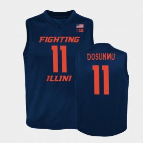 #11 Ayo Dosunmu Replica Illinois Fighting Illini Basketball Youth Navy Jersey 885294-519