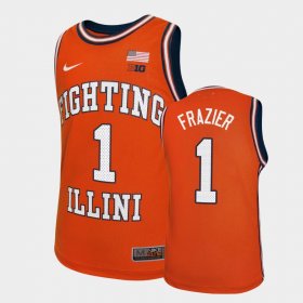 #1 Trent Frazier College Basketball University of Illinois Replica Youth Orange Jersey 983531-762